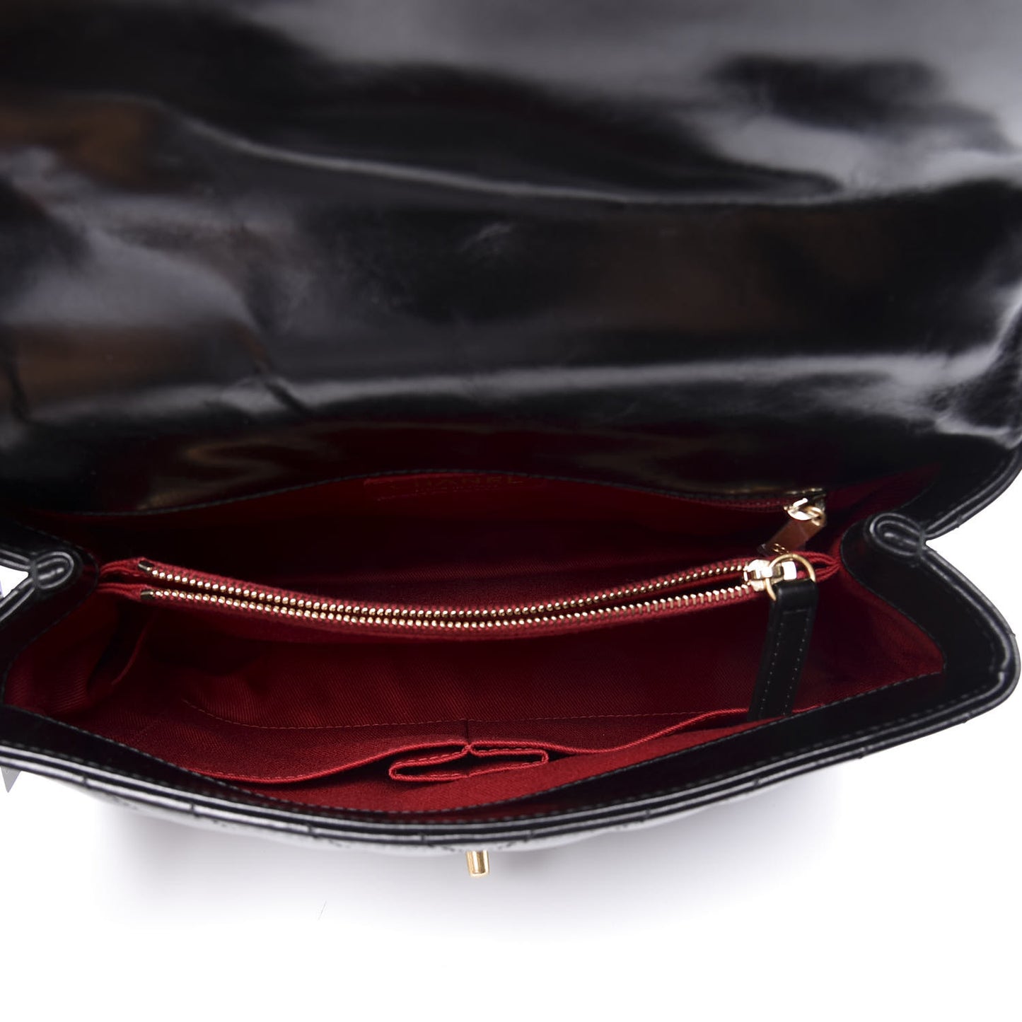 Calfskin Chevron Quilted Small Coco Handle Flap Black