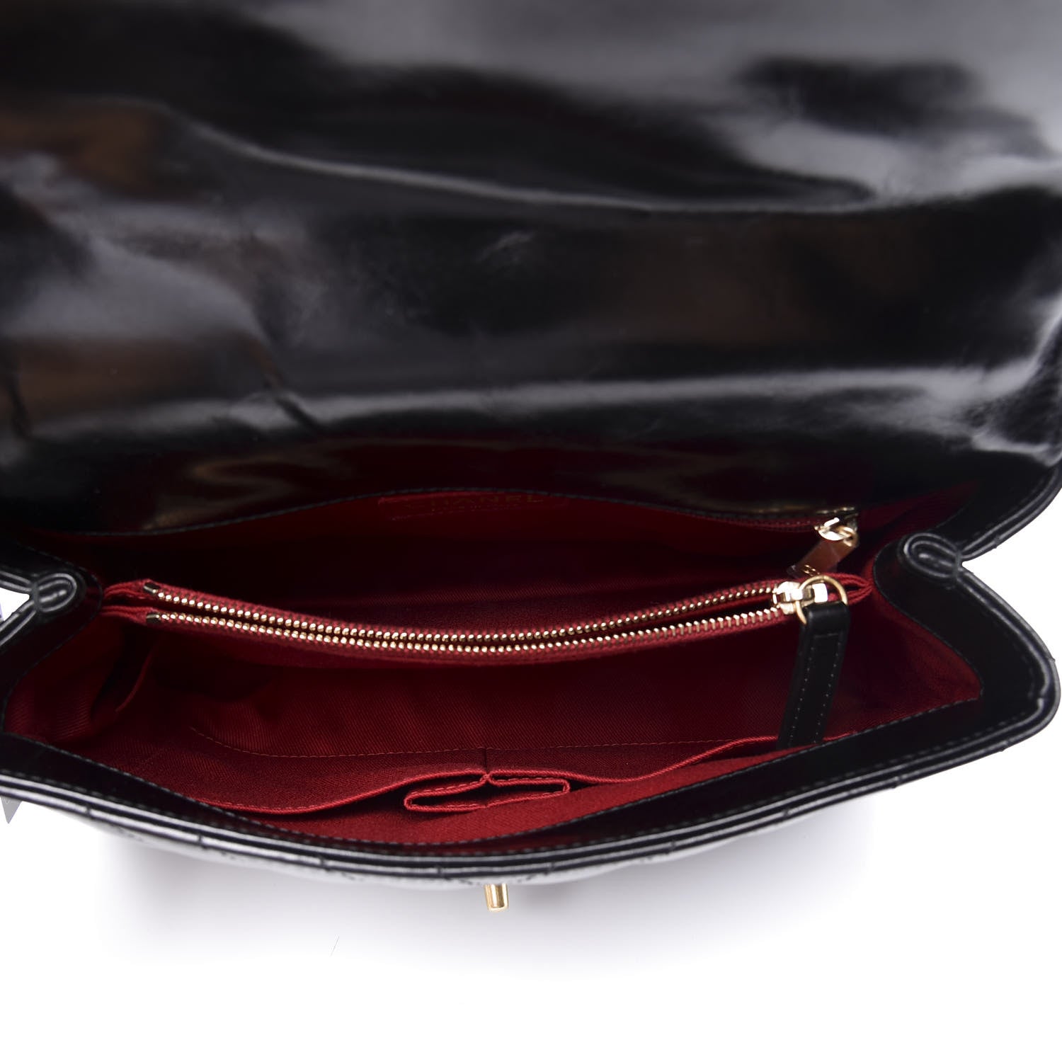 Chanel Calfskin Chevron Quilted Small Coco Handle Flap Black 4 of 11