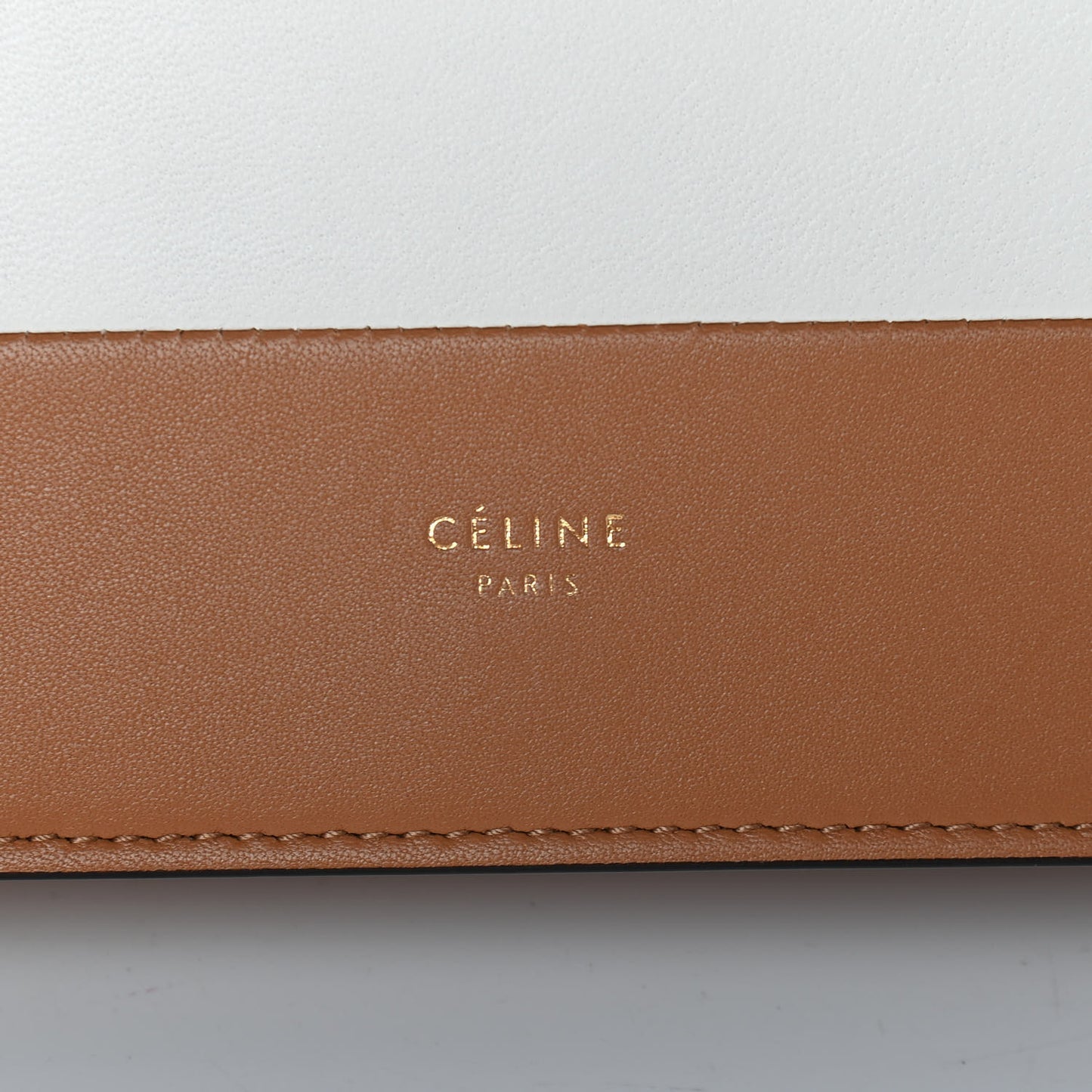 Smooth Lambskin Frame Evening Chain Clutch Tan Optic White