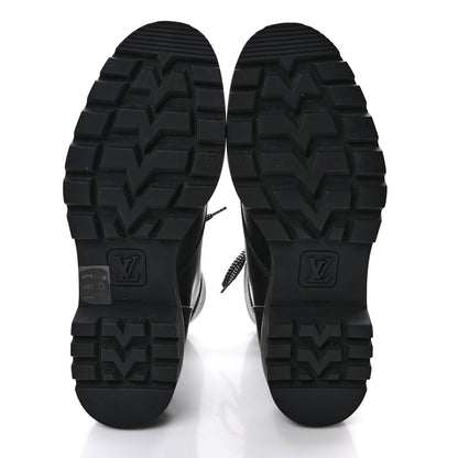 Louis Vuitton Calfskin Monogram Territory Flat Ranger Boots 41 Black 5 of 8