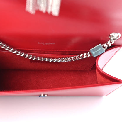 Saint Laurent Smooth Calfskin Medium Classic Monogram Kate Tassel Satchel Lipstick Red 4 of 5