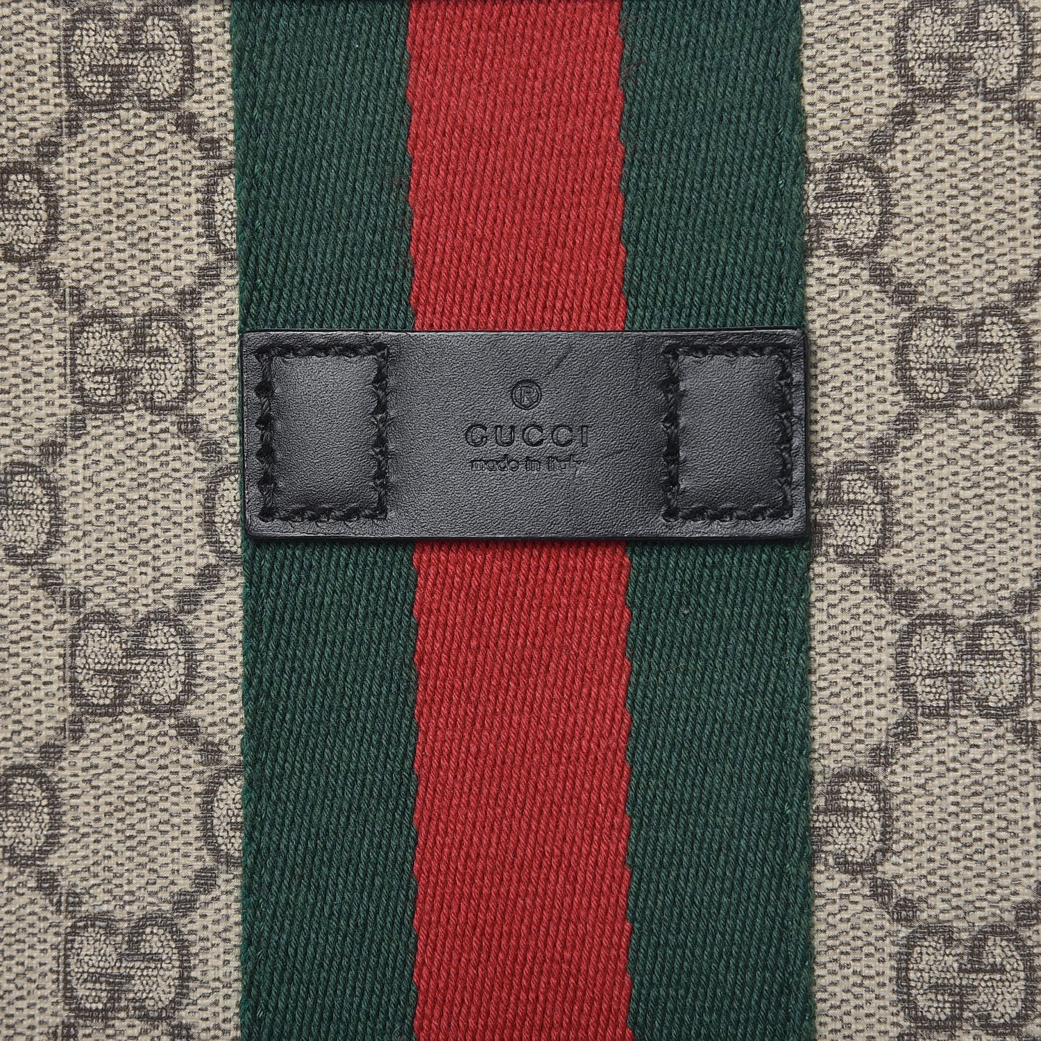 Gucci GG Supreme Monogram Web Messenger Bag Black 6 of 12