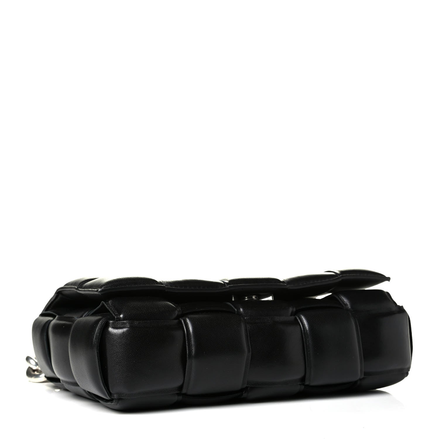 Bottega Veneta Lambskin Maxi Intreccio Padded Chain Cassette Crossbody Bag Black 3 of 7