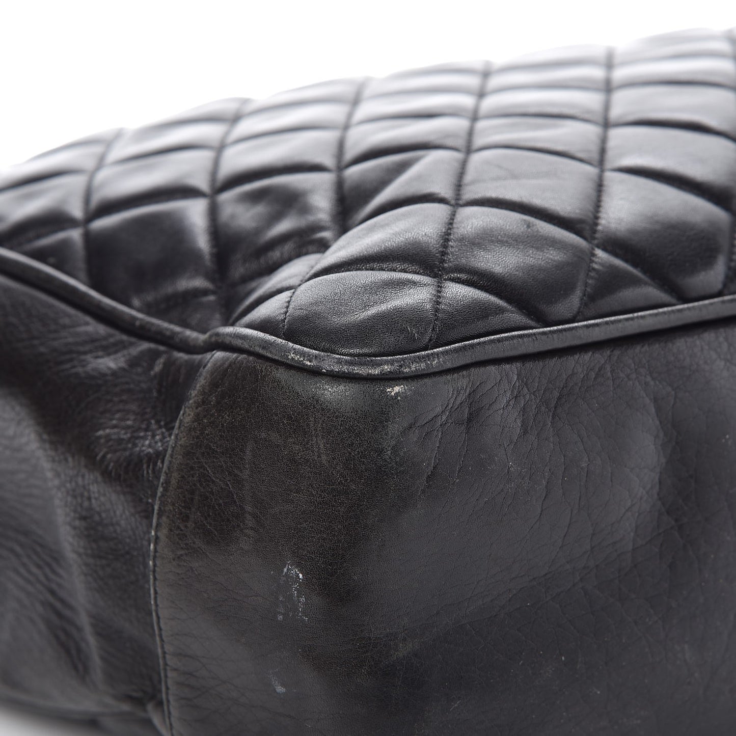 Lambskin Quilted Shoulder Bag Black