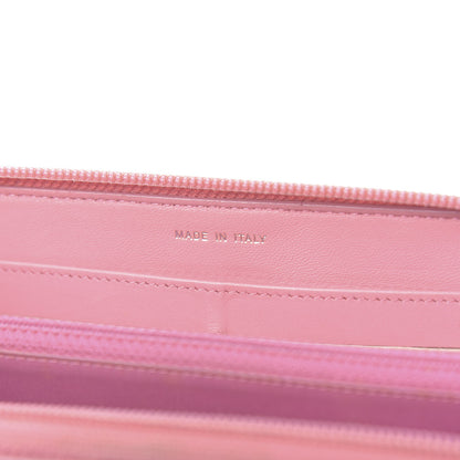 Chanel Lambskin Camellia Embossed Zip Around Large Gusset Wallet Pink 7 of 15
