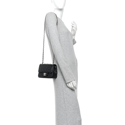Chanel Lambskin Quilted Mini Square Flap Black 2 of 12