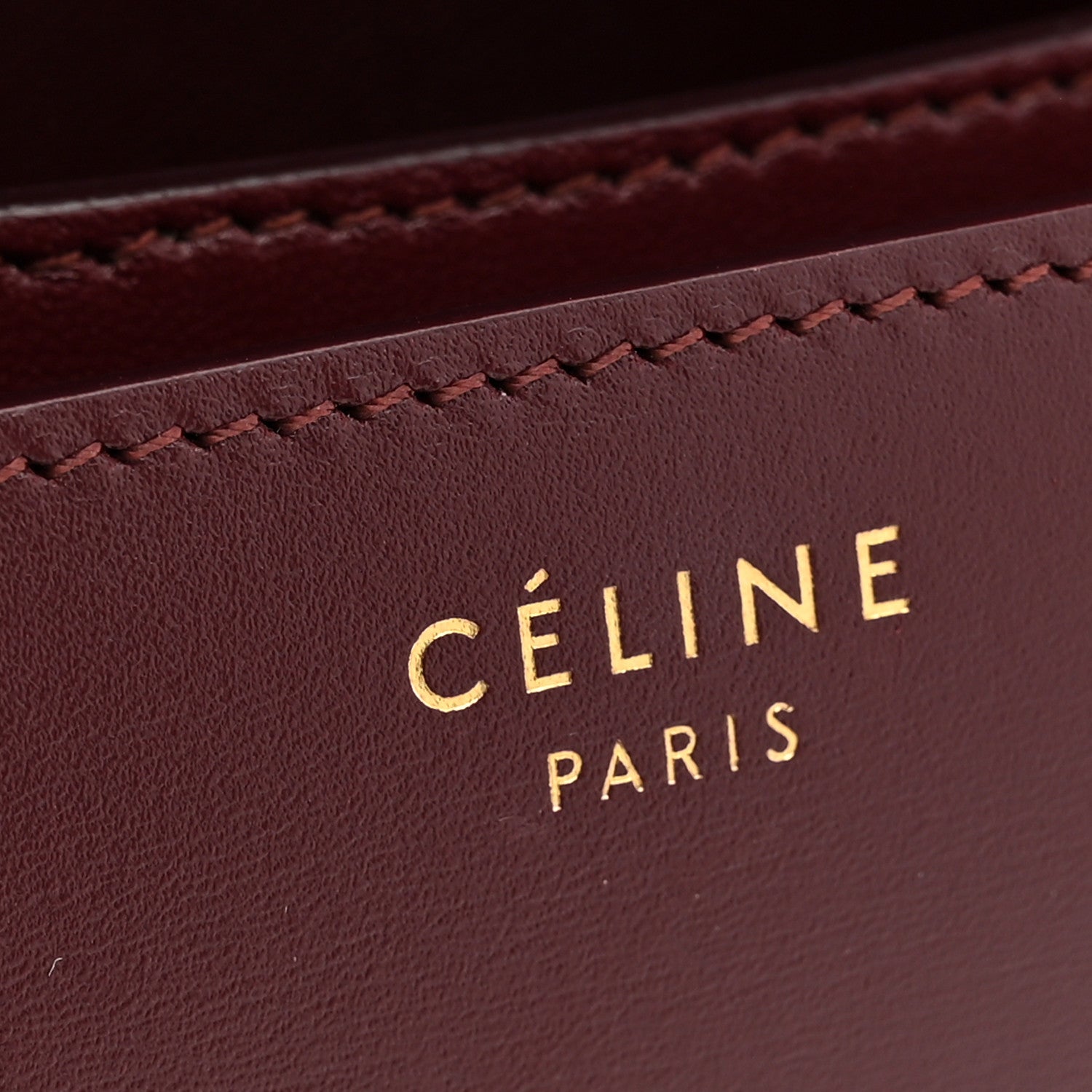 Celine Box Calfskin Small Classic Box Flap Bag Burgundy 5 of 11