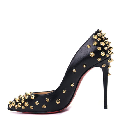 Christian Louboutin Nappa Shiny Studded Aimantaclou 100 Pumps 36 Black 1 of 7