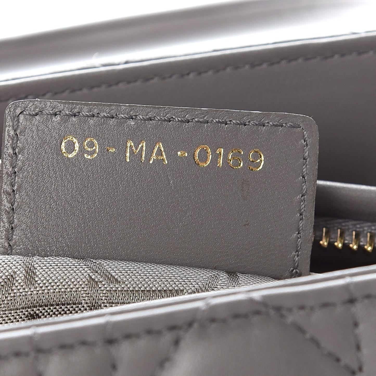 Lambskin Cannage Medium Lady Dior Grey