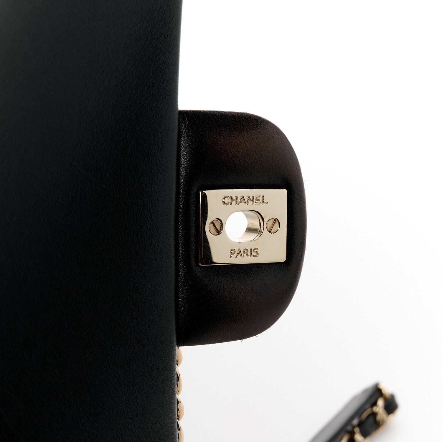 Chanel Crumpled Calfskin Medium Chain All Over Flap Black 7 of 11