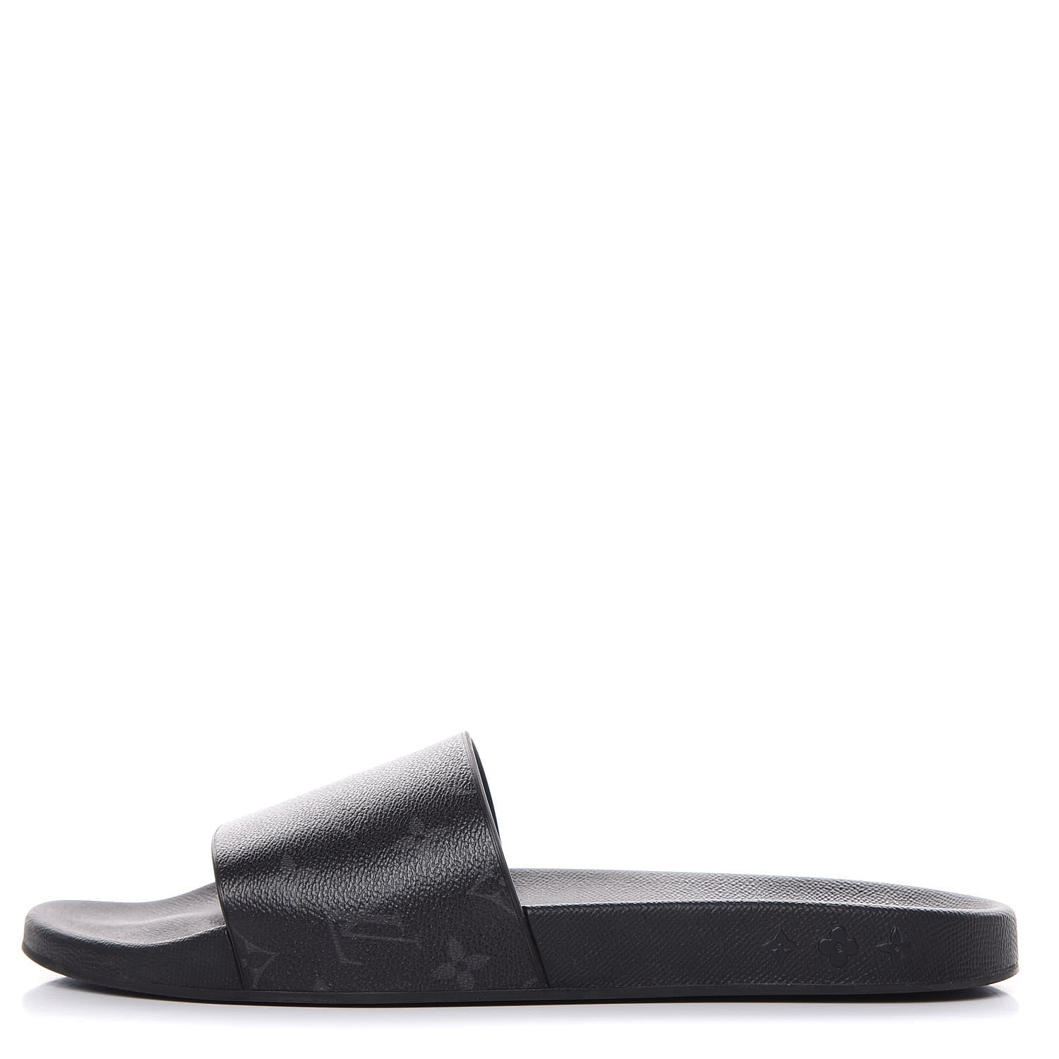 Louis Vuitton Rubber Monogram Eclipse Mens Waterfront Mules 11 Black 1 of 8