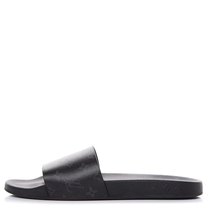 Louis Vuitton Rubber Monogram Eclipse Mens Waterfront Mules 11 Black 1 of 8