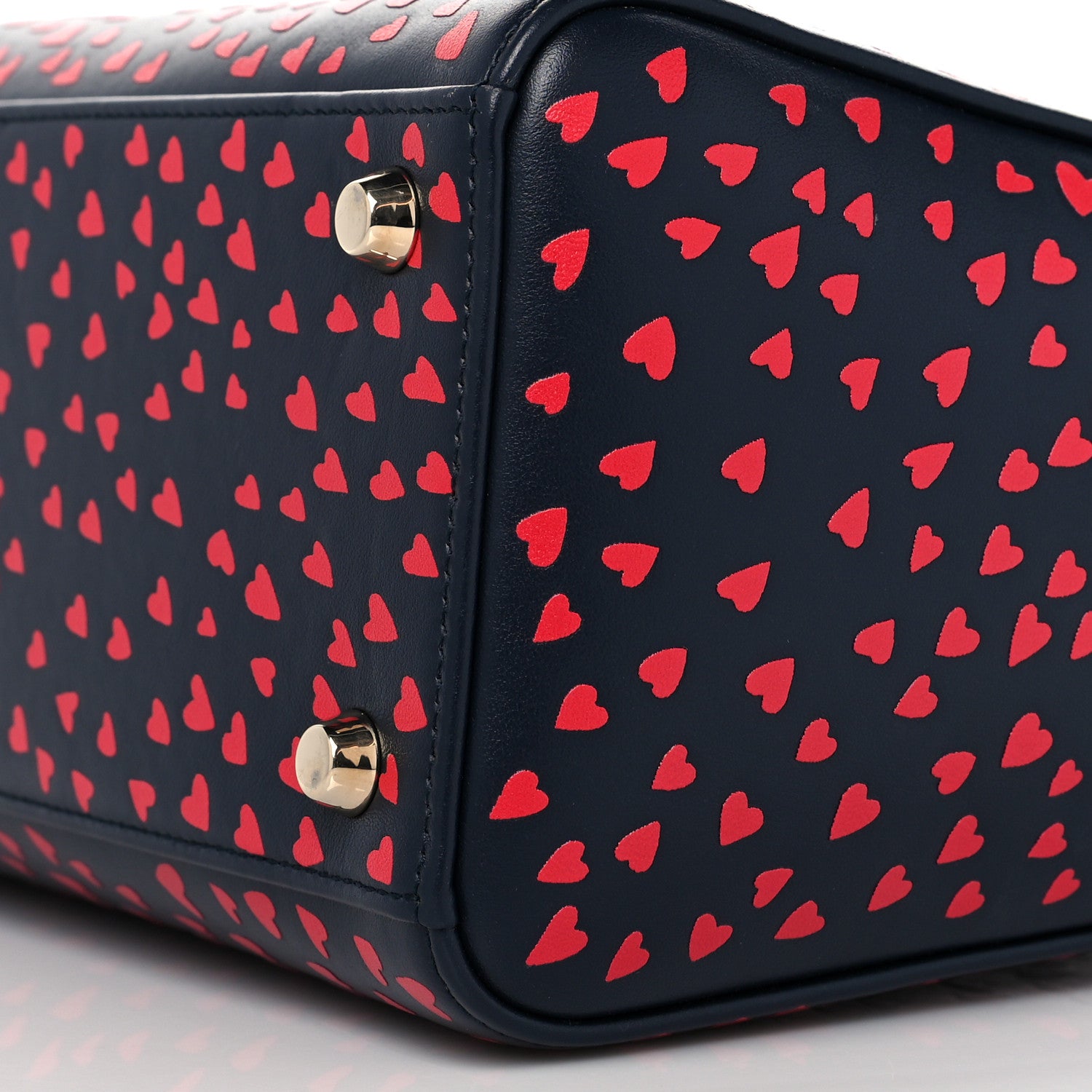 Christian Dior Calfskin I Love Paris Medium Lady Dior Navy Red 9 of 9