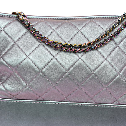 Chanel Iridescent Lambskin Calfskin Quilted Medium Gabrielle Hobo Light Purple 8 of 13