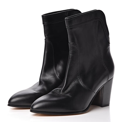 Chanel Calfskin CC Short Boots 40 Black 3 of 14