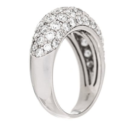 Parker & West by FASHIONPHILE Platinum Diamond 2.01ctw Five Row Half Eternity Dome Band Ring  51 5.75 6 of 10