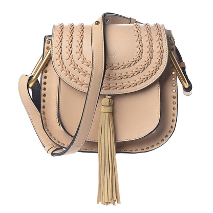 Chloe Calfskin Braided Small Hudson Shoulder Bag Pearl Beige 1 of 9