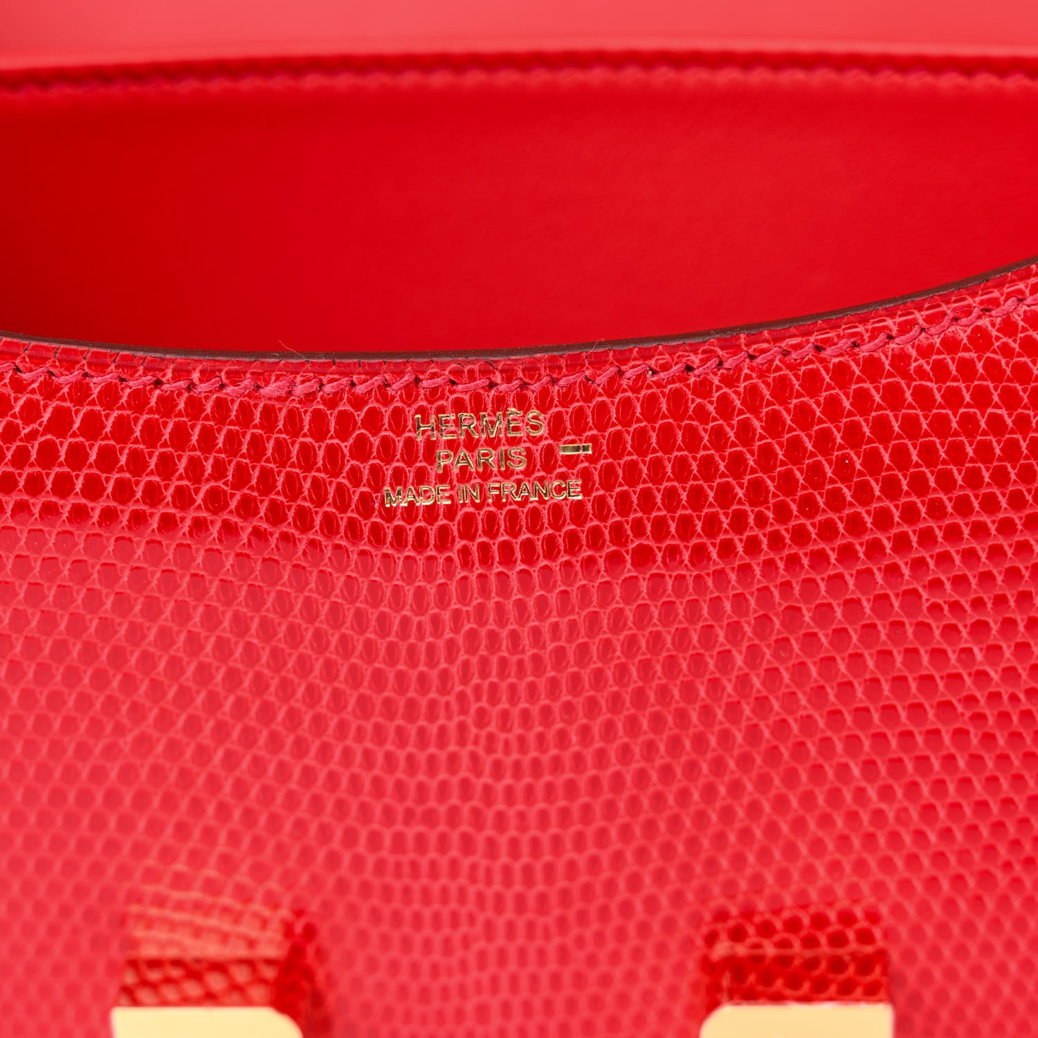 Hermes Lizard Constance 18 Rouge Moyen 7 of 12