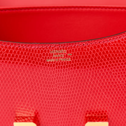 Hermes Lizard Constance 18 Rouge Moyen 7 of 12