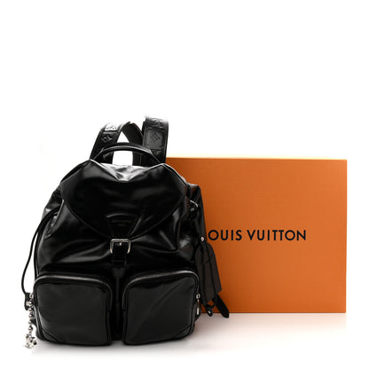 Louis Vuitton Shiny Calfskin Montsouris Cargo Backpack Black 10 of 10