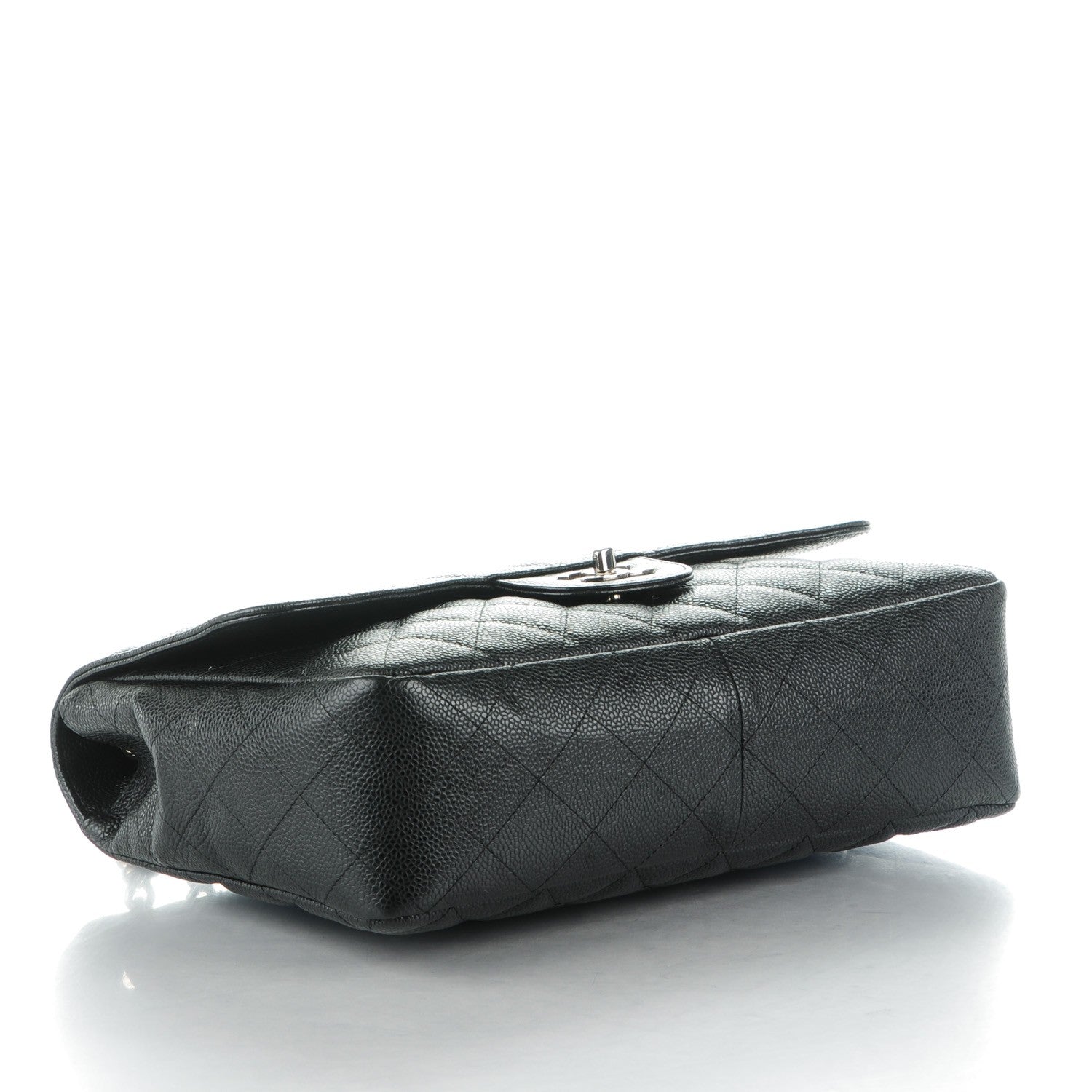 Chanel Caviar Quilted Jumbo Single Flap Bijoux Chain Black 4 of 8