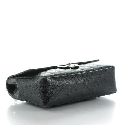 Chanel Caviar Quilted Jumbo Single Flap Bijoux Chain Black 4 of 8