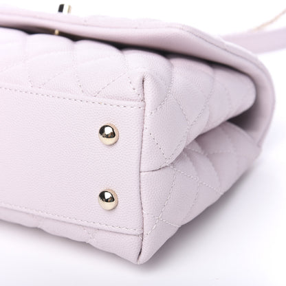 Chanel Caviar Quilted Mini Coco Handle Flap Lilas Lilac 8 of 9