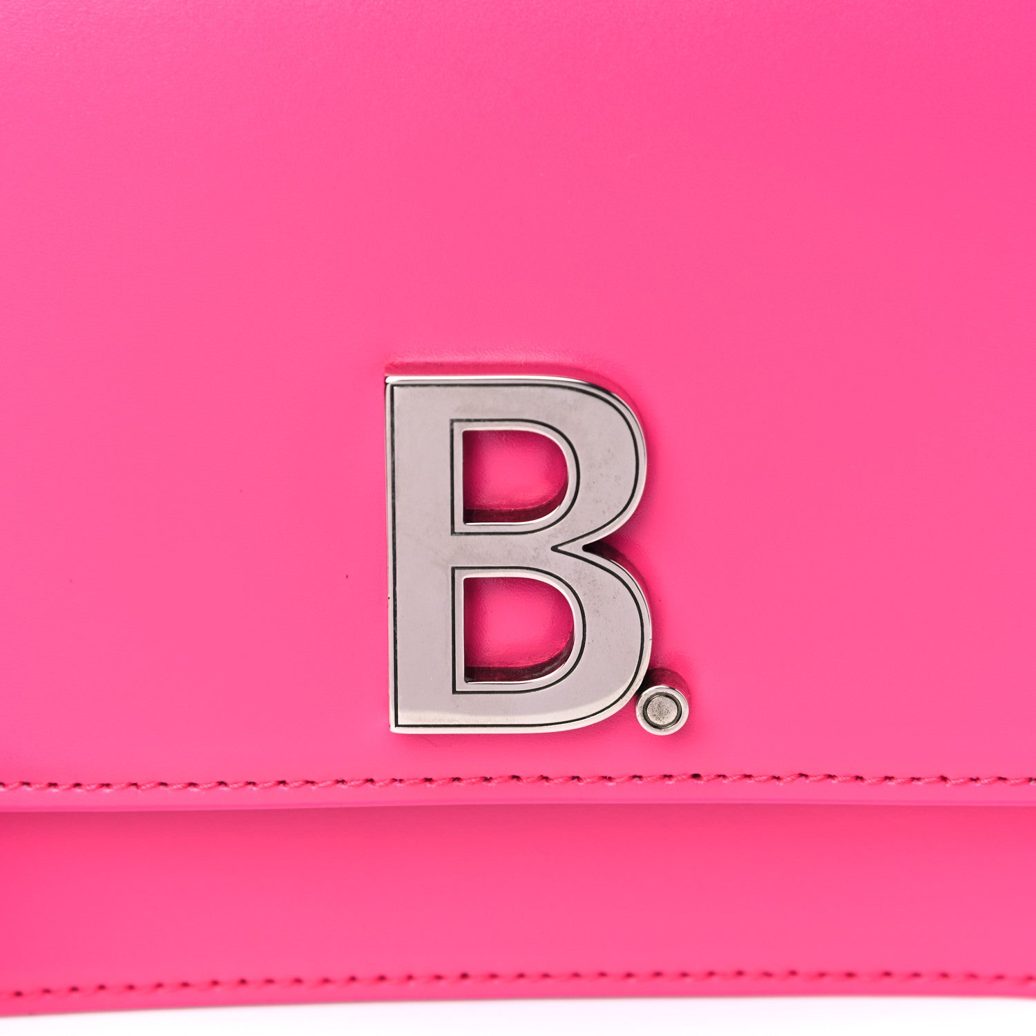 Balenciaga Shiny Box Calfskin Small B Bag Acid Fuchsia 8 of 10