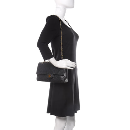 Chanel Lambskin Quilted Medium Double Flap Black 2 of 17
