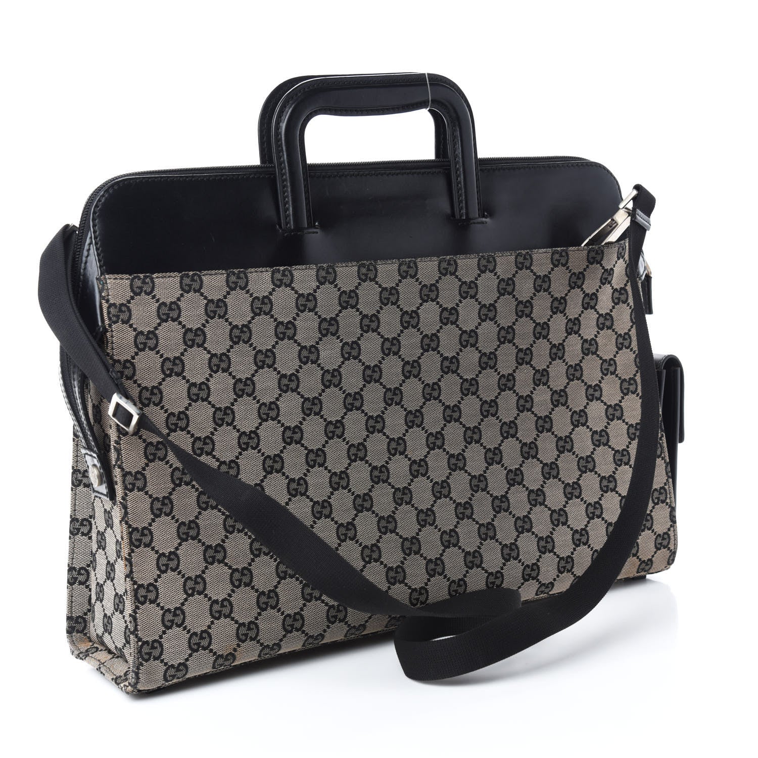 Gucci Monogram Briefcase Black 3 of 15