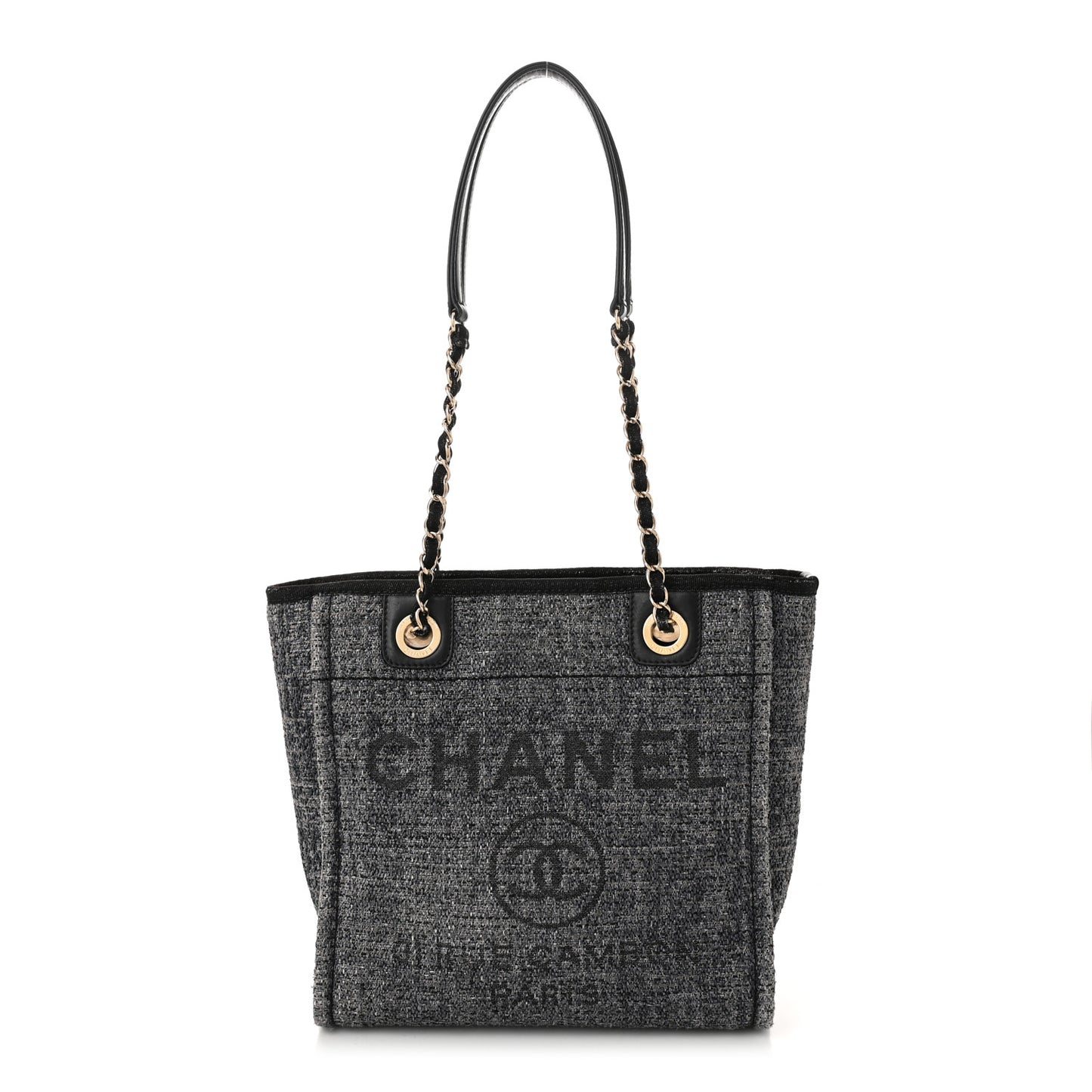 Lurex Boucle Mini Deauville Tote Blue