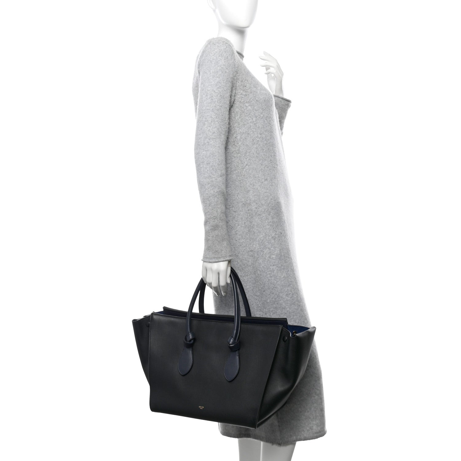 Celine Smooth Calfskin Medium Tie Knot Tote Navy Blue 2 of 9