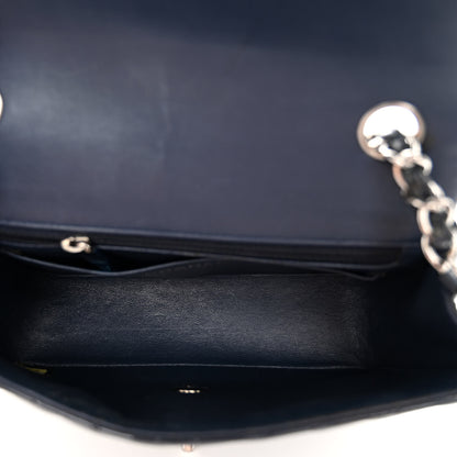 Chanel Patent Calfskin Chevron Quilted Mini Rectangular Flap Navy Blue 6 of 12