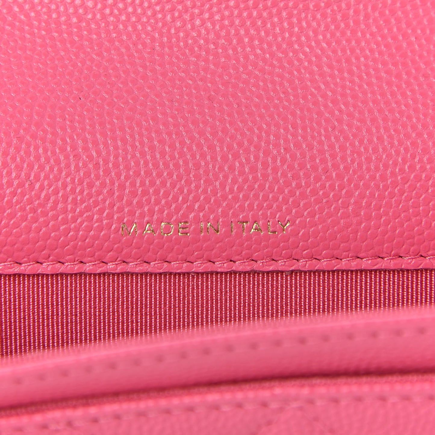 Caviar Quilted Flap Card Holder Wallet Pink