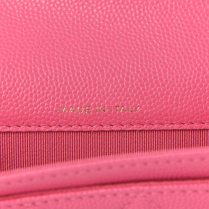 Chanel Caviar Quilted Flap Card Holder Wallet Pink 7 of 9