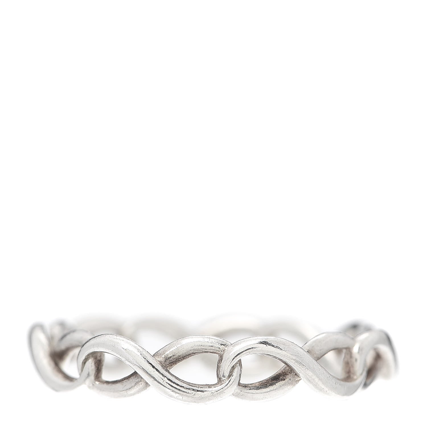 Tiffany Sterling Silver Narrow Infinity Band Ring 56 7.5 1 of 5