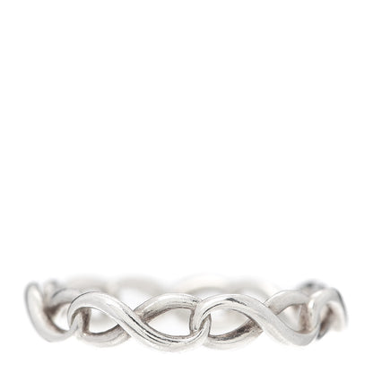 Tiffany Sterling Silver Narrow Infinity Band Ring 56 7.5 1 of 5