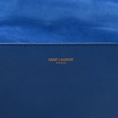 Saint Laurent Calfskin Classic Y Ligne Clutch Royal Blue 7 of 7