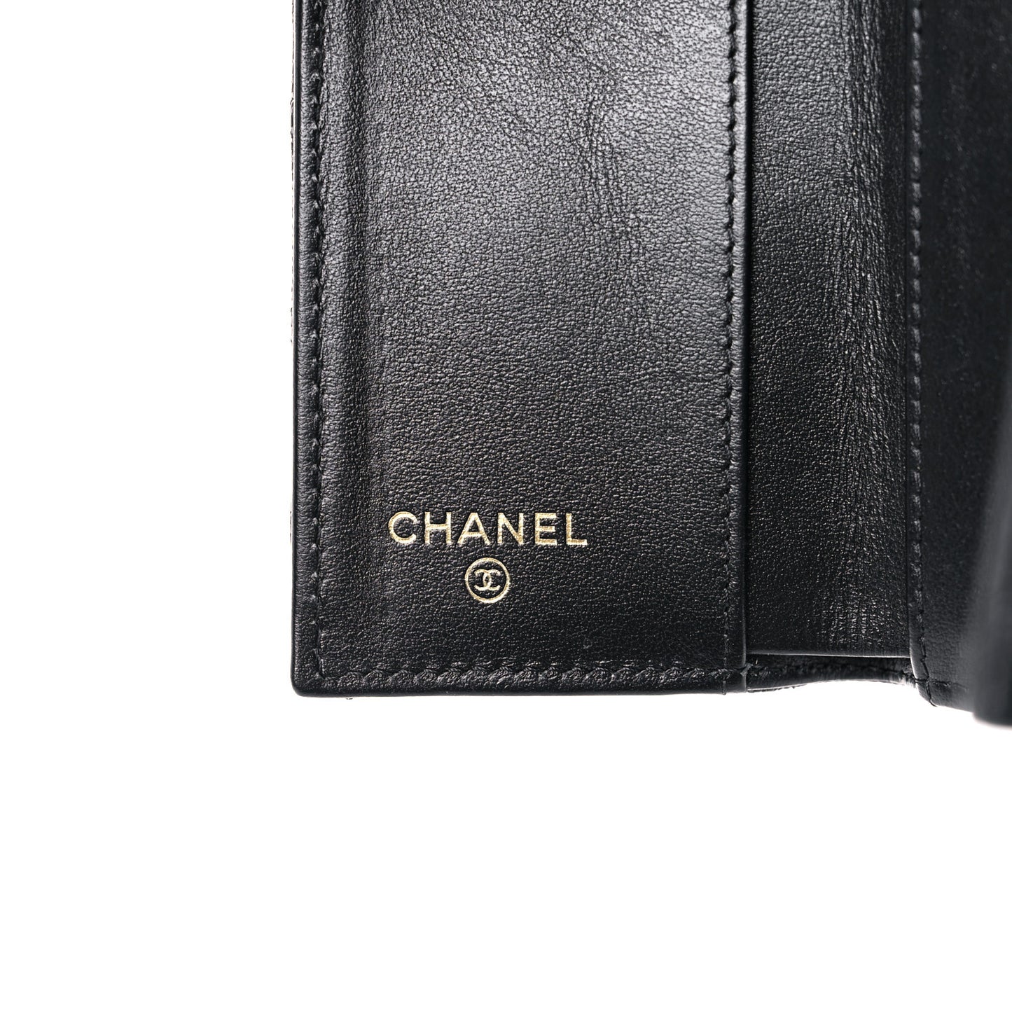 Caviar Quilted Small Boy Flap Wallet Black
