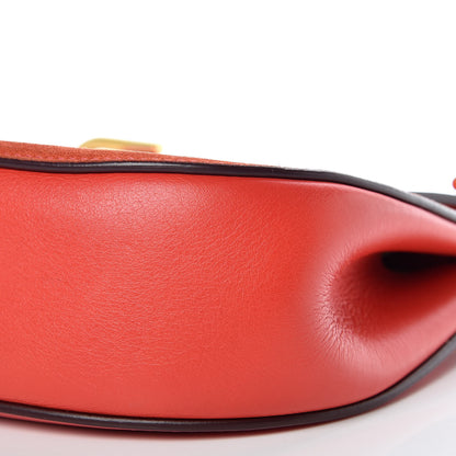 Chloe Lambskin Suede Calfskin Mini Drew Shoulder Bag Red 6 of 10