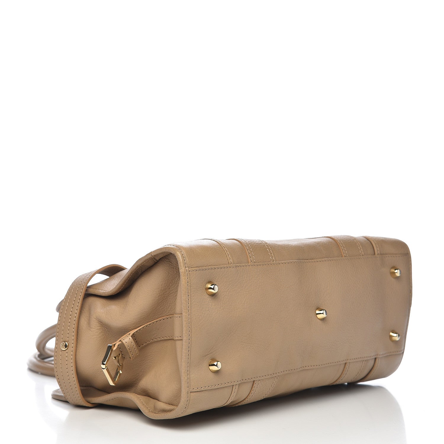 Burberry Grainy Calfskin Top Handle Bag Beige 4 of 19