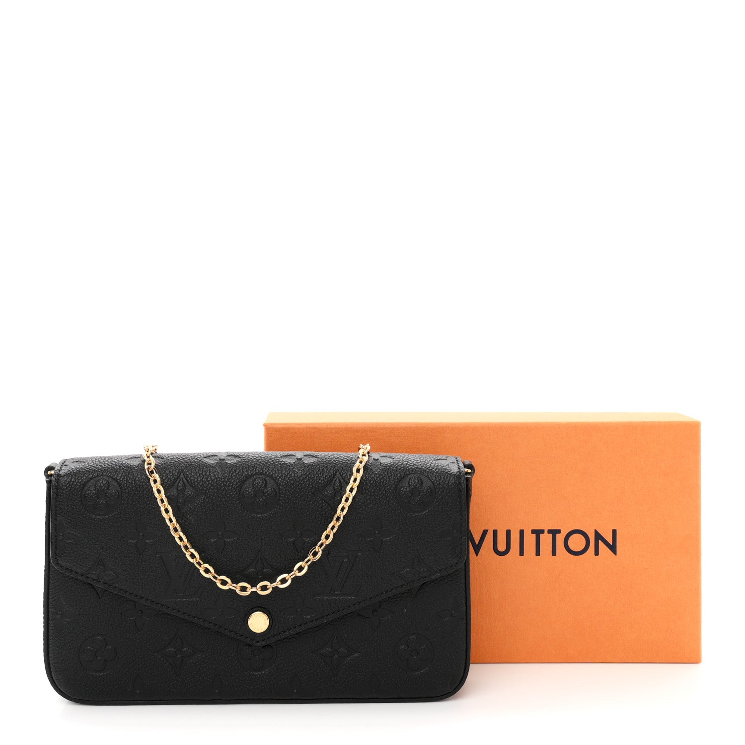 Louis Vuitton Empreinte Pochette Felicie Chain Wallet Black 11 of 11