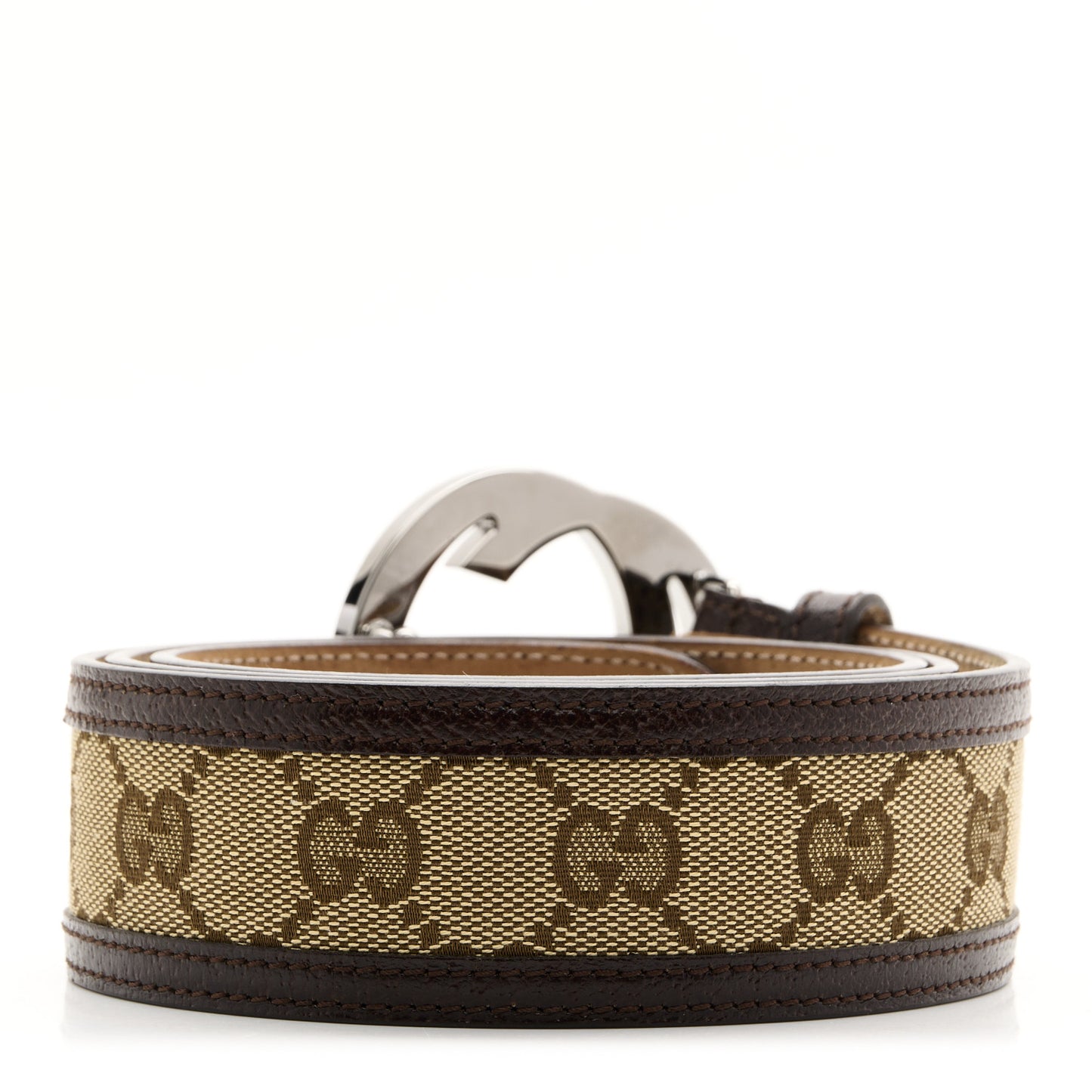 Monogram Interlocking G Belt 90 36 Dark Brown