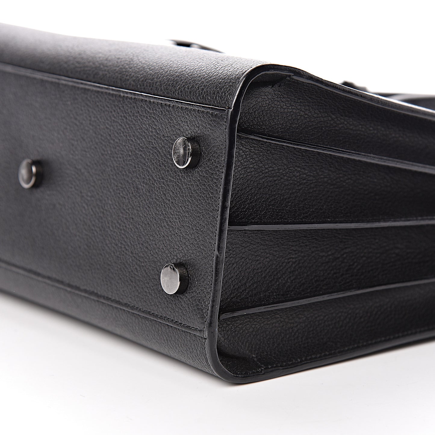 Grained Calfskin Baby Sac De Jour Black