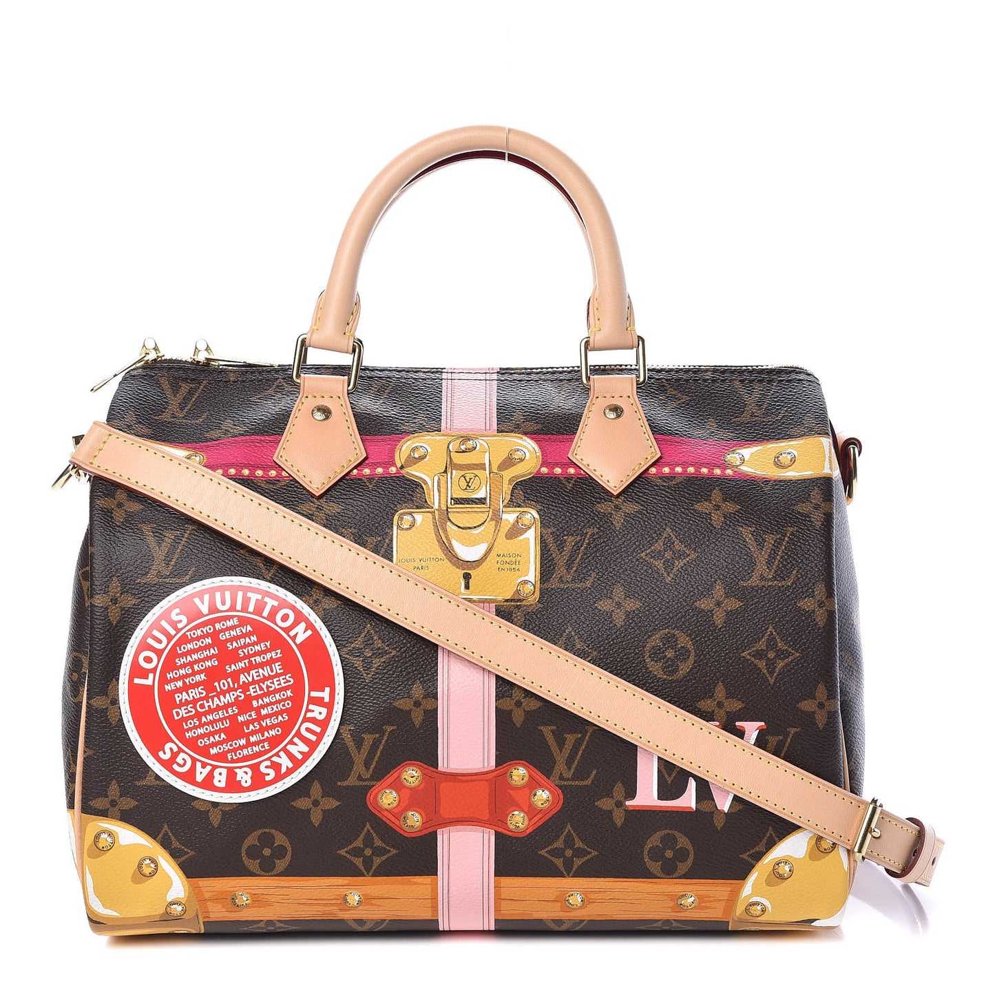 Monogram Summer Trunks Speedy Bandouliere 30