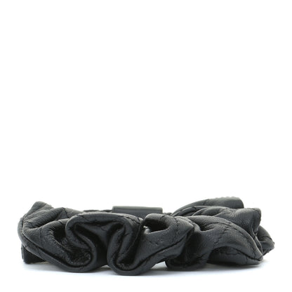 Chanel Lambskin Chain CC Hair Scrunchie Black Gold 4 of 6