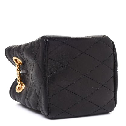 Saint Laurent Lambskin Quilted Baby Bucket Bag Black 4 of 7