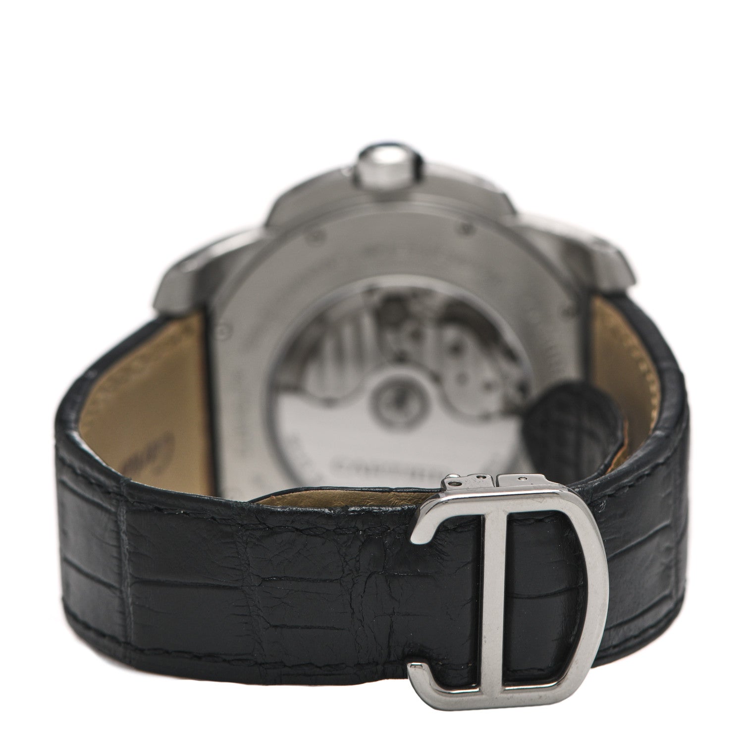 Cartier Stainless Steel Alligator 42mm Calibre de Cartier Automatic Watch Black 3 of 7