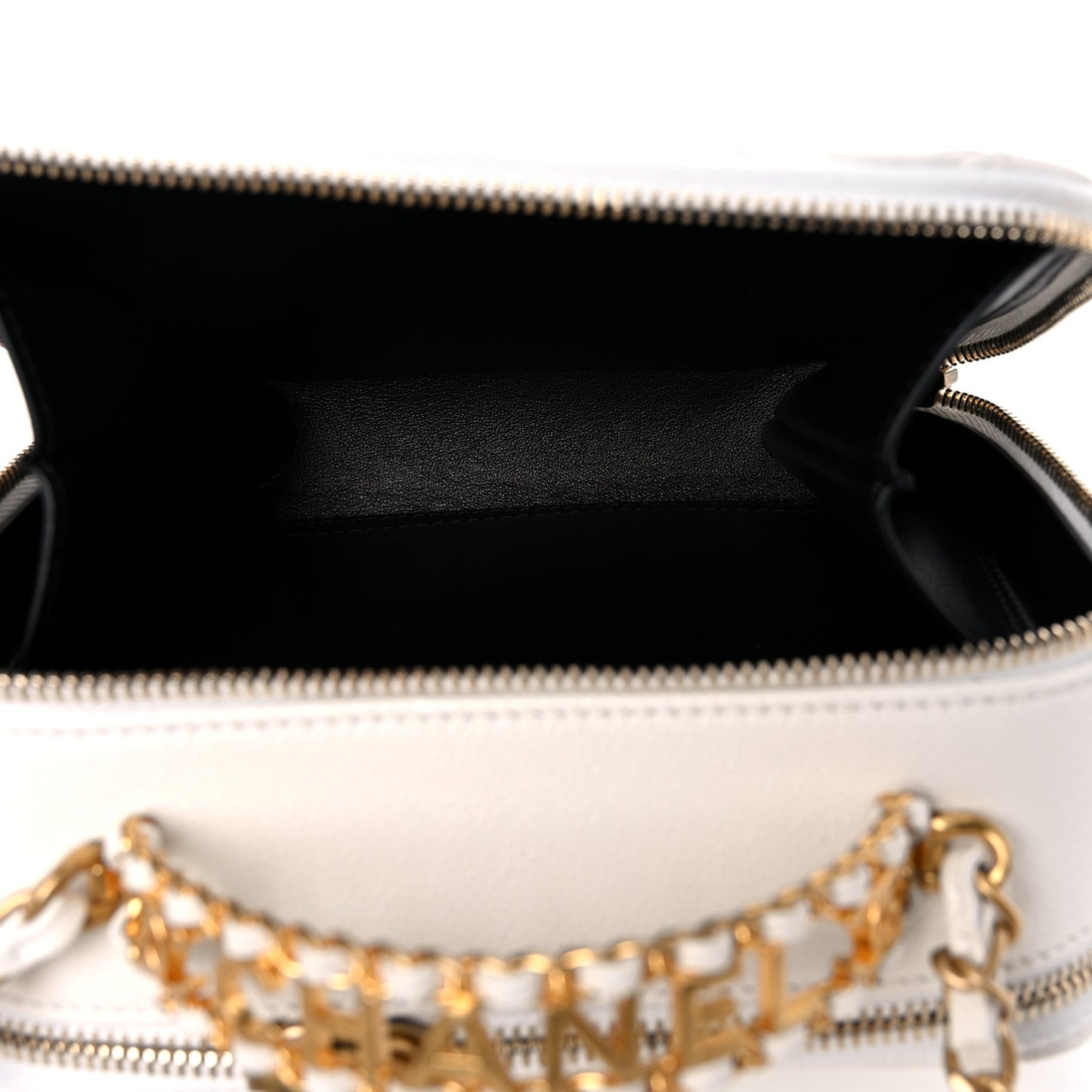 Caviar Quilted Mini Pick Me Up Vanity Case White