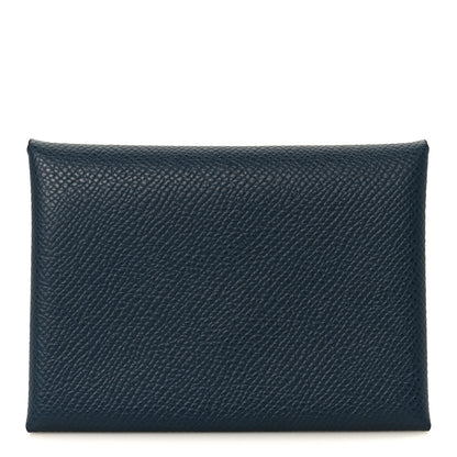 Hermes Epsom Verso Calvi Duo Card Case Bleu De Prusse Vert Fizz 1 of 9